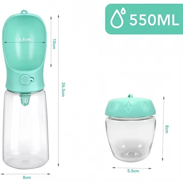 2 in 1 Futter- und Wasserflasche