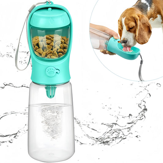 2 in 1 Futter- und Wasserflasche